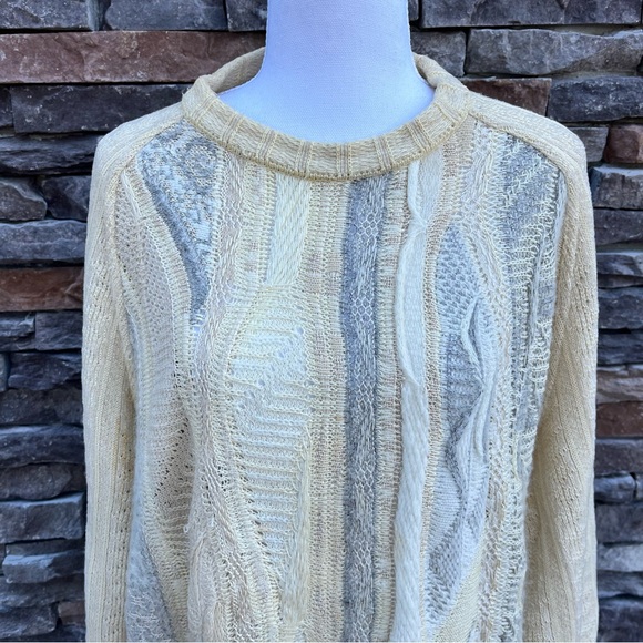 Vintage Coogi 3D Knit Sweater Abstract Pattern Crewneck 90s Flaw - Picture 4 of 14